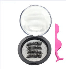 4pcs Magnetic Eyelash With Eyelash Applicator Tweezers Tool