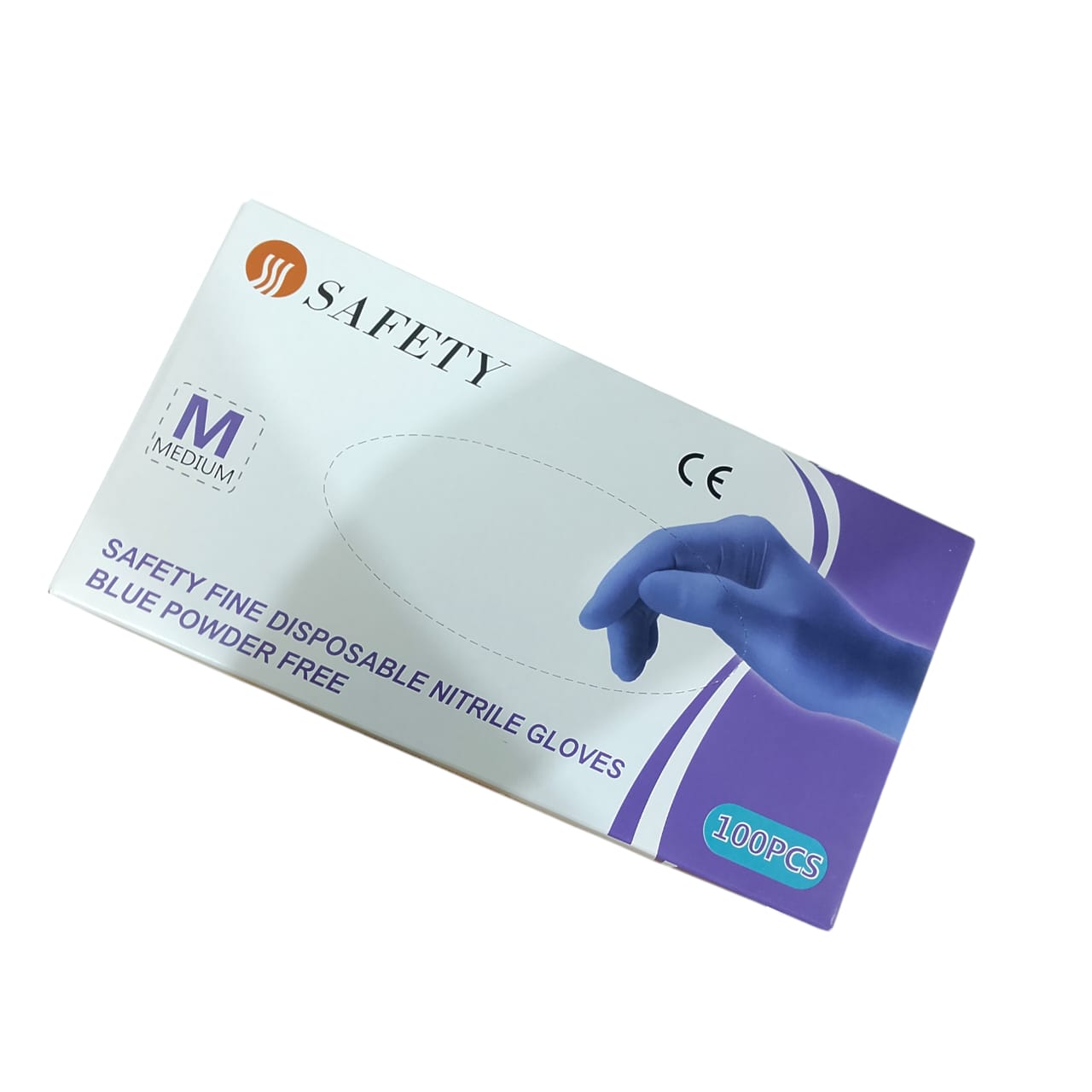Safety Fine Disposable Nitrile Gloves Powder Free 100 Pcs Box – Durable, Non-Sterile, Latex Free Gloves For Medical, Cleaning, And Industrial Use