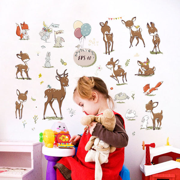 Sk9293 Sika Deer Wall Sticker
