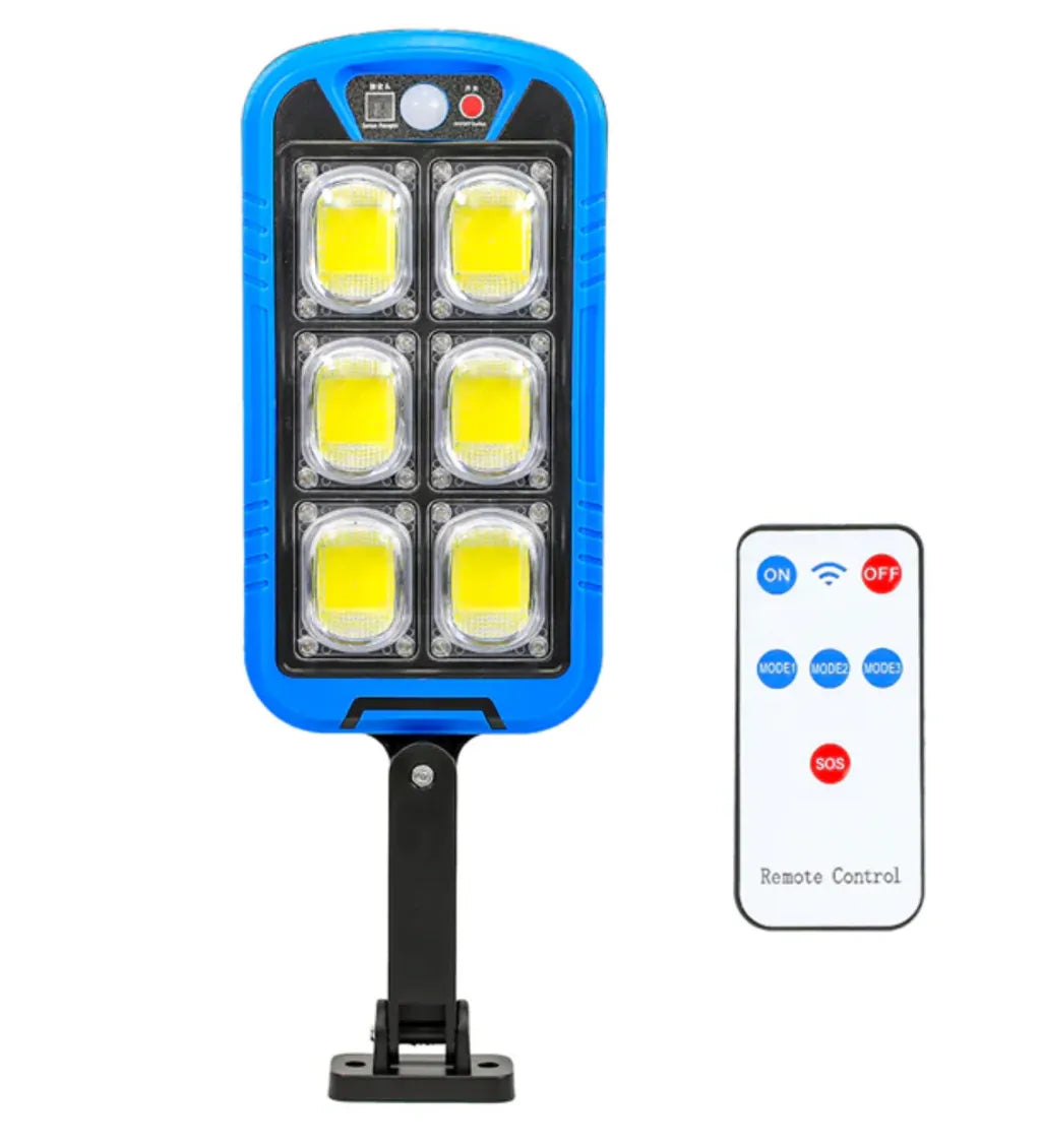 Solar Street COB Light With Sensor ZB-150B | Motion Sensor Security Streetlights for Parking Lot - Remote Control (Random color)