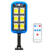 Solar Street COB Light With Sensor ZB-150B | Motion Sensor Security Streetlights for Parking Lot - Remote Control (Random color)