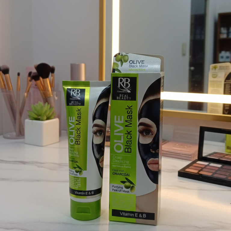 RB Cosmetics Real Beauty Olive & Charcoal Black Peel?Off Mask | Deep Cleansing & Purifying Care | Original