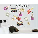 Obral stiker dinding wall sticker musik  size 60x90 ay9154