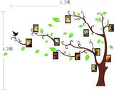 DIY transparent PVC wall stickers ]Abrown tree photo series of three generations of wall stickers wall stickers size  60x90 ay803