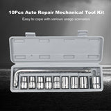Professional Heavy Duty Socket Wrench Set | 9Pc Tool Kit | 1/2? Drive | 8?24mm Metric Sockets + L Wrench