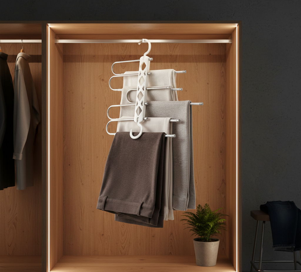 Multi-Tier Space-Saving Pants Hanger