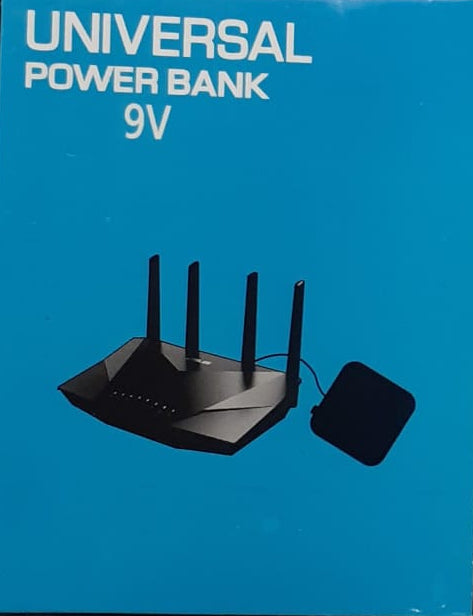 9V Router Power Bank - Portable Mini UPS for WiFi Routers, Modems & CCTV | Uninterrupted Backup Power Supply with DC Connector - White