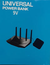 9V Router Power Bank - Portable Mini UPS for WiFi Routers, Modems & CCTV | Uninterrupted Backup Power Supply with DC Connector - White