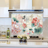 Kitchen Oil Proof Wall Sticker Heat Resistant Waterproof Self Adhesive Backsplash Cover for Kitchen Wall Protection