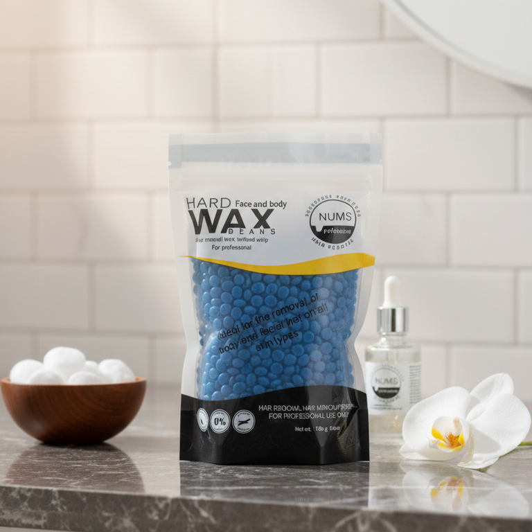NUMS Professional Hard Wax Beans - Face & Body Hair Removal Wax Without Strips - Ideal for All Hair & Skin Types - 100g / 3.5oz