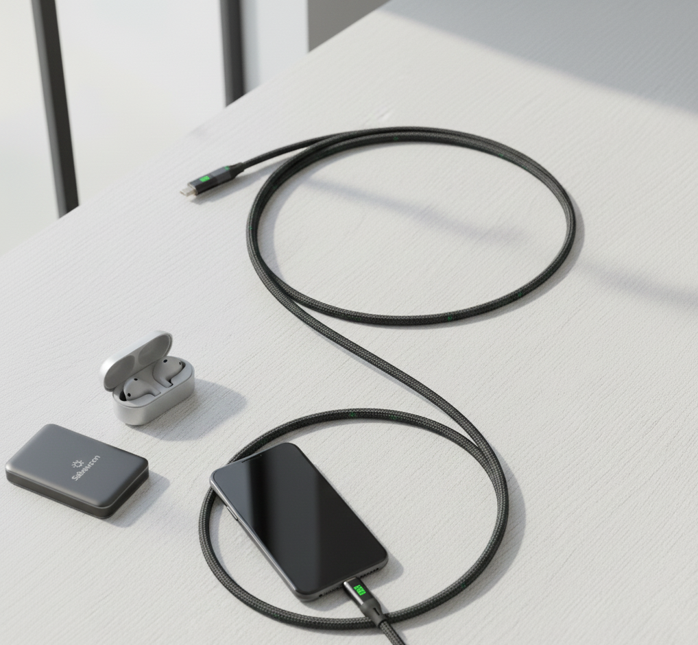 Sabawoon Type-C to iPhone Cable | PD 27W Fast Charging – High-Speed, Safe & Durable
