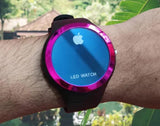Digital Round Stylish And Fashionable Wrist Smart Watch LED Band For Kids Date And Time Dial (Random Color)