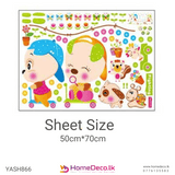 Cute Puppies Kids Wall Sticker | Buy This Cheerful Room Decor size 50x70 xls7100