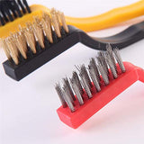 Gas Stove Cleaning Wire Brush Kitchen Tool Metal Fiber Brush – Set of 3 Brush