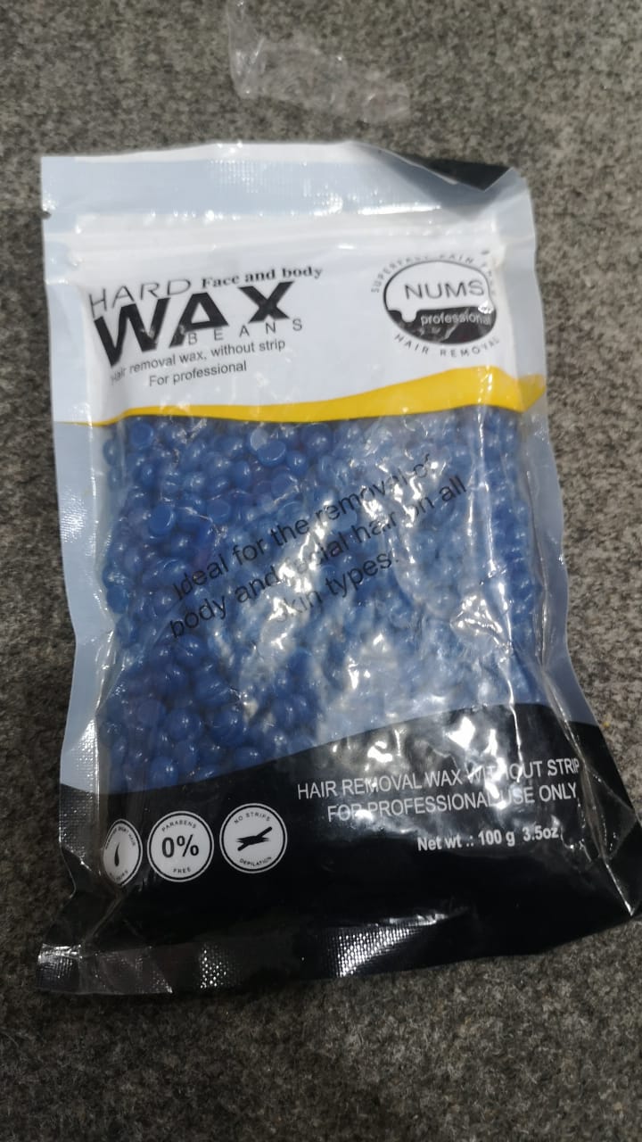 NUMS Professional Hard Wax Beans - Face & Body Hair Removal Wax Without Strips - Ideal for All Hair & Skin Types - 100g / 3.5oz