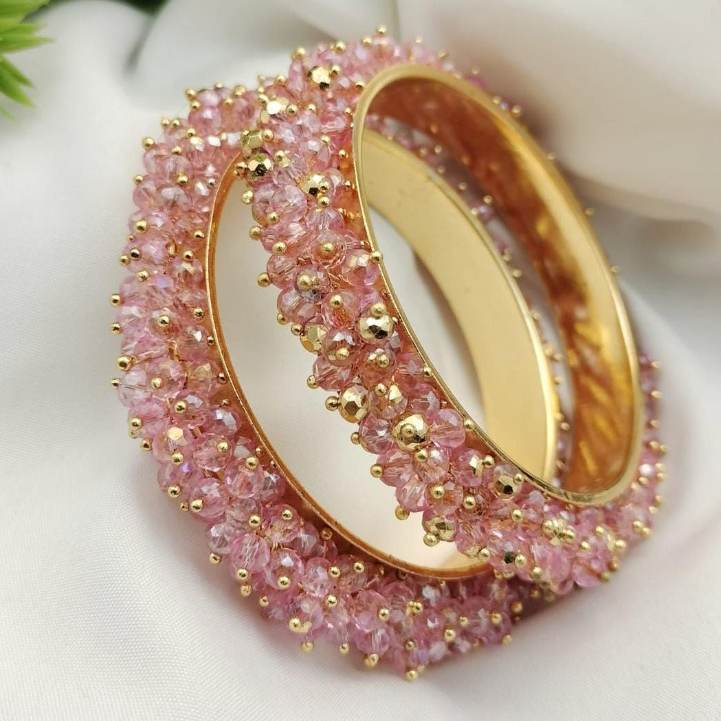 Fancy Pearls Design Bangles Set for Girls/Women