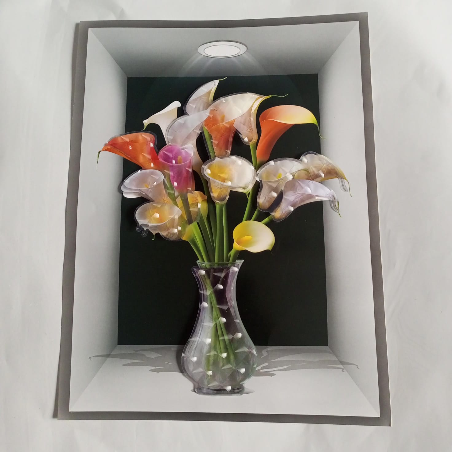 3D Aweosome flower Chinese Style Flower Classical Vase Wall Sticker