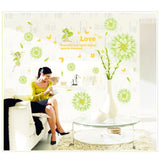 Flower Wall Sticker Creative Adhesive Letter Flower Wall Decal Wall Art Sticker size  45x60cm am6004ab