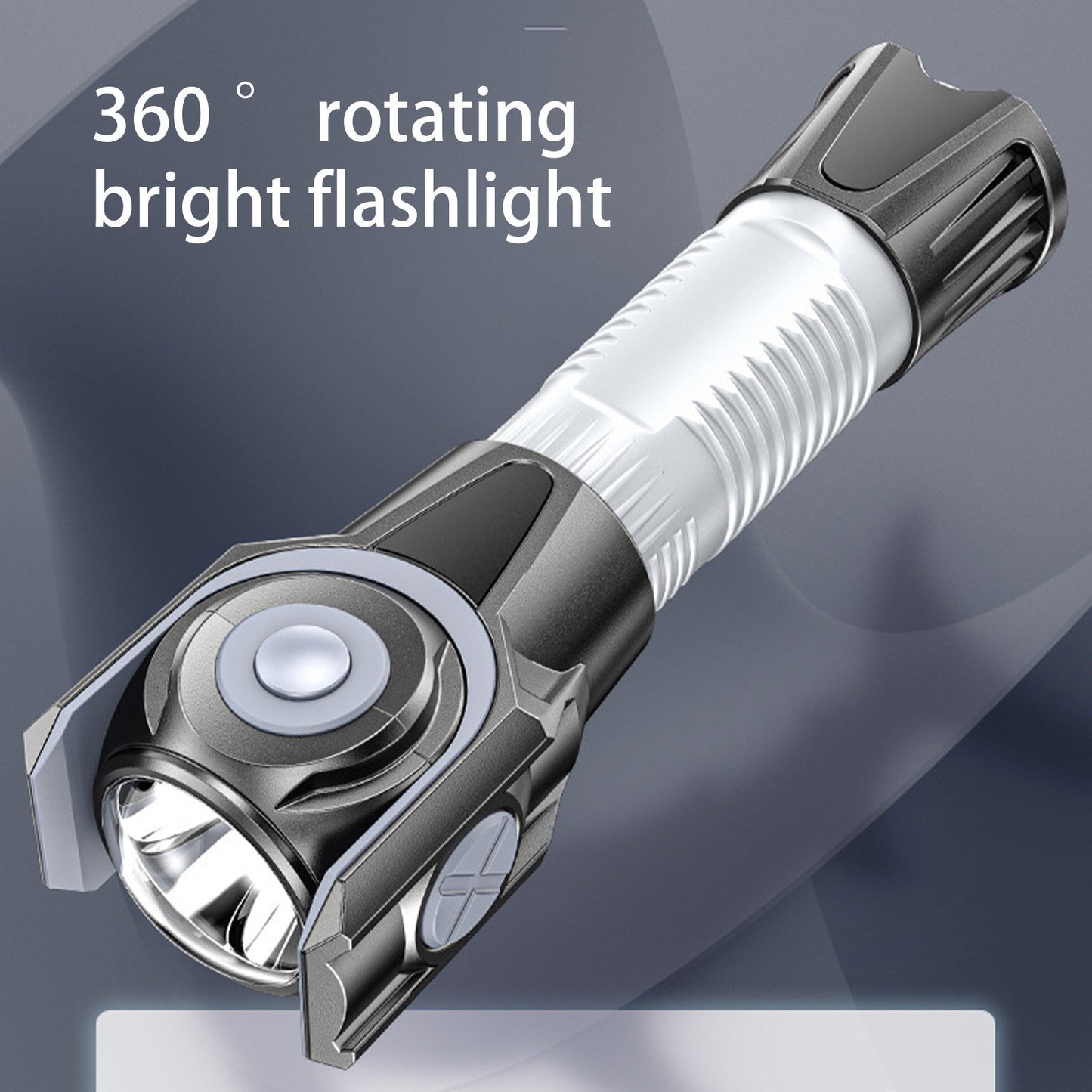 360 Degree Rotating Flashlight Outdoor Led Flashlight Rechargeable Torch for Camping Outdoor Emergency Use