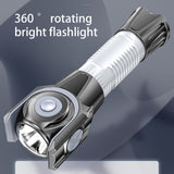 360 Degree Rotating Flashlight Outdoor Led Flashlight Rechargeable Torch for Camping Outdoor Emergency Use