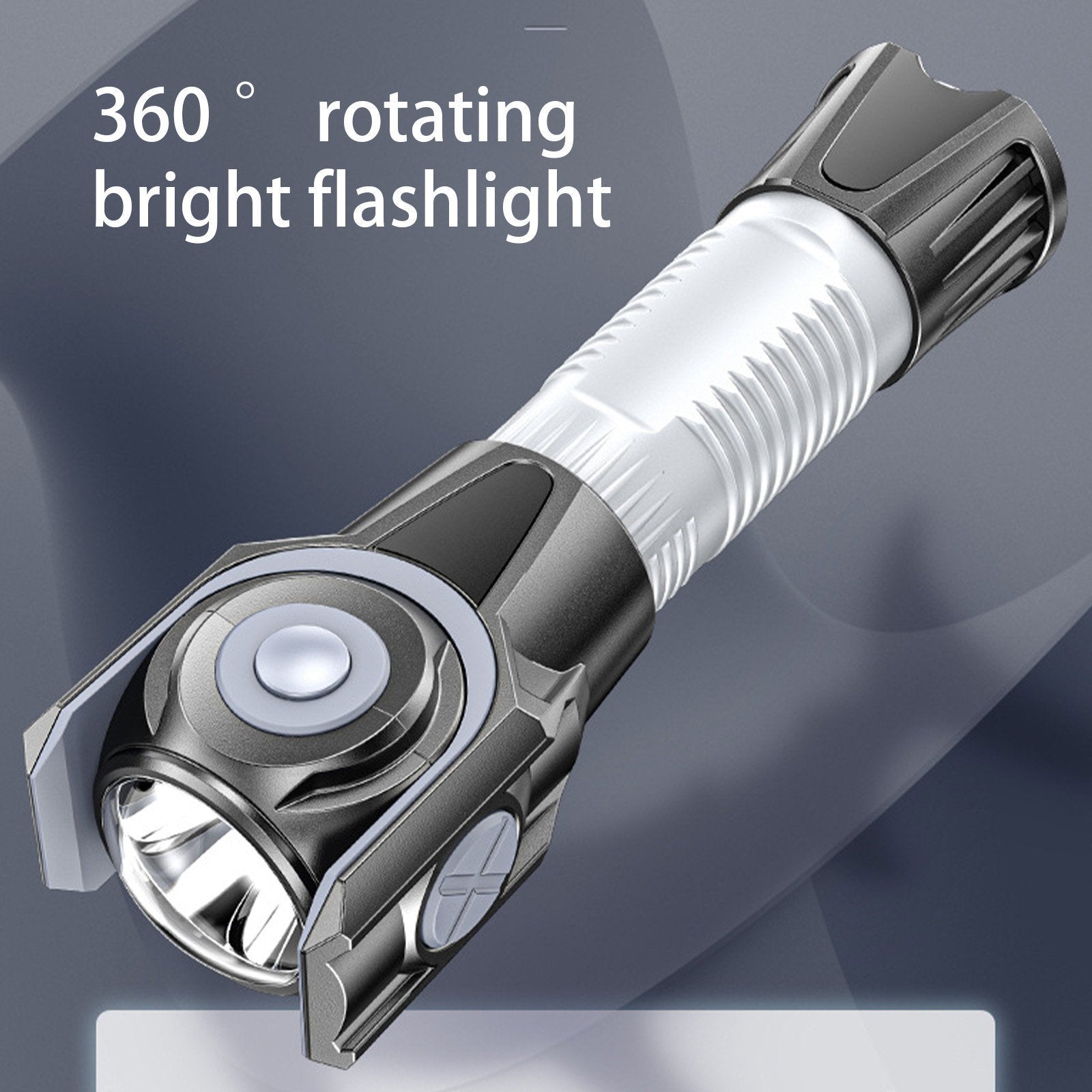 360 Degree Rotating Flashlight Outdoor Led Flashlight Rechargeable Torch for Camping Outdoor Emergency Use