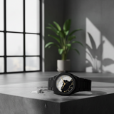 Black Aura Watch Elegant Design Durable Build Comfortable Strap Clear Display Perfect For Daily Wear And Special Occasions