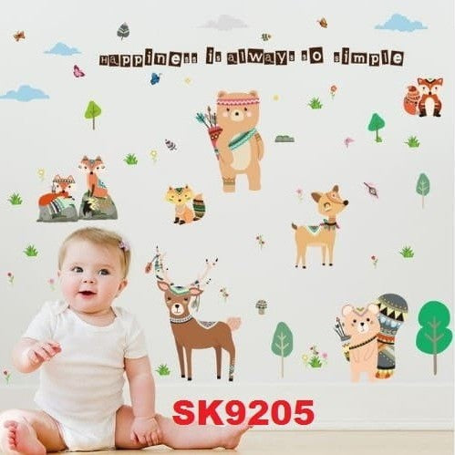Sticker Dinding - Wallsticker 60X90 Kartun Hewan SK9205