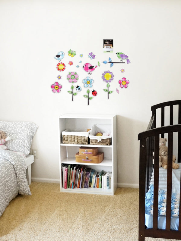 cute animal wall sticker, removable, transparent, children's room wall sticker