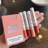 4-in-1 Trending Lipstick Set – Cigarette-Shaped Matte Lipsticks, Long-Lasting, Easy to Apply, Non-Sticky &amp; Fade-Resistant Lip Gloss for Makeup Lovers