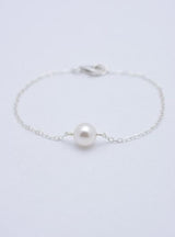 Floating Single Pearl Jewelry Set - Pearl Jewelry Set Necklace Bracelet Earrings