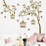 Birds Cage Wall Sticker (AY9039)