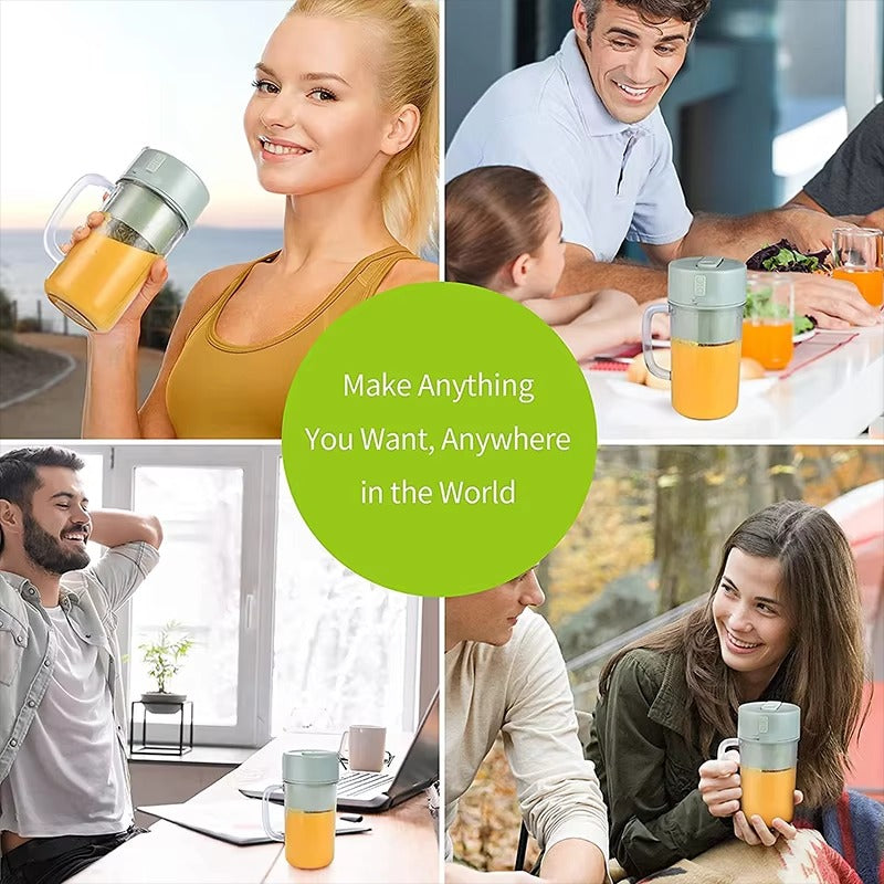 Professional Mini Juicer | USB Electric Portable Blender & Smoothie Maker | Stainless Steel Fruit Extractor with Straw