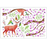 JM7357 Branch Sika Deer Removable Wall Sticker
