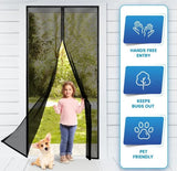 Magic Mesh Door Screen Easy Installation Hands Free Entry Keeps Insects Out Durable Design Convenient Daily Use