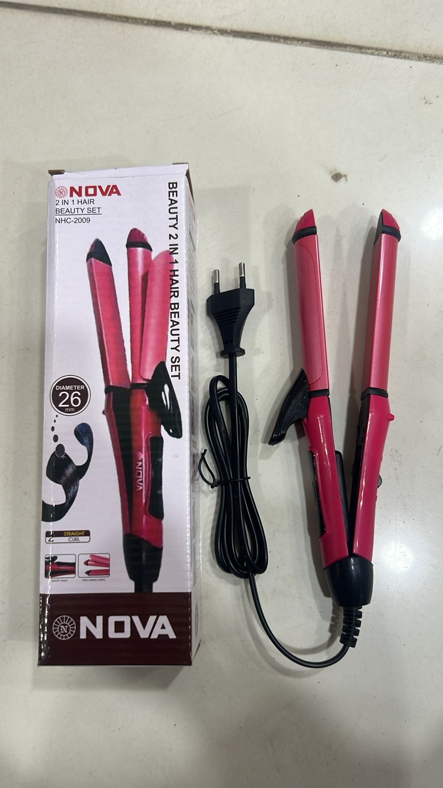 Nova 2?in?1 Hair Straightener & Curler | Model NHC?2009 | Professional Styling Tool