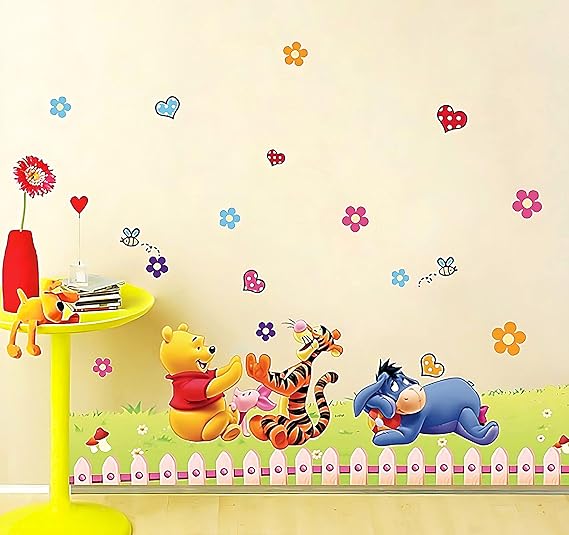 Ay992 JAAMSO ROYALS Winnie The Pooh Cartoon wall stickers for kids, wall stickers for kids room, kids wall stickers for kids room, kids room wall sticker (70CM x 50CM)