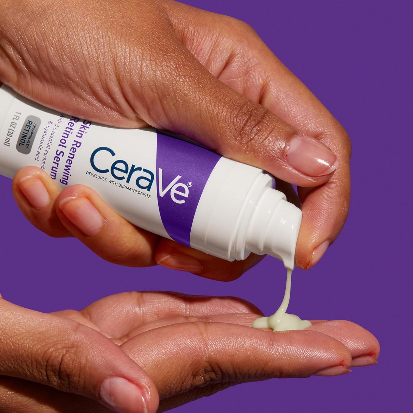 CeraVe, Skin Renewing Retinol Serum, (30 ml) lCeraVe Skin Renewing Serum with Retinol – Anti-Aging &amp; Smoothing Formula(30 ml) l