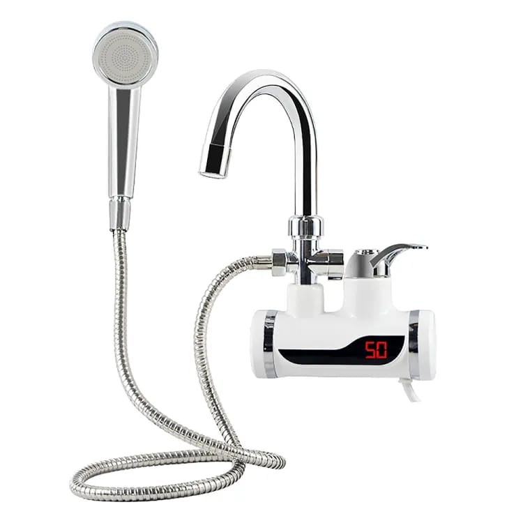Instant Electric Hot Water Heater Faucet | With Hand Shower | Fast Heating & Easy Installation