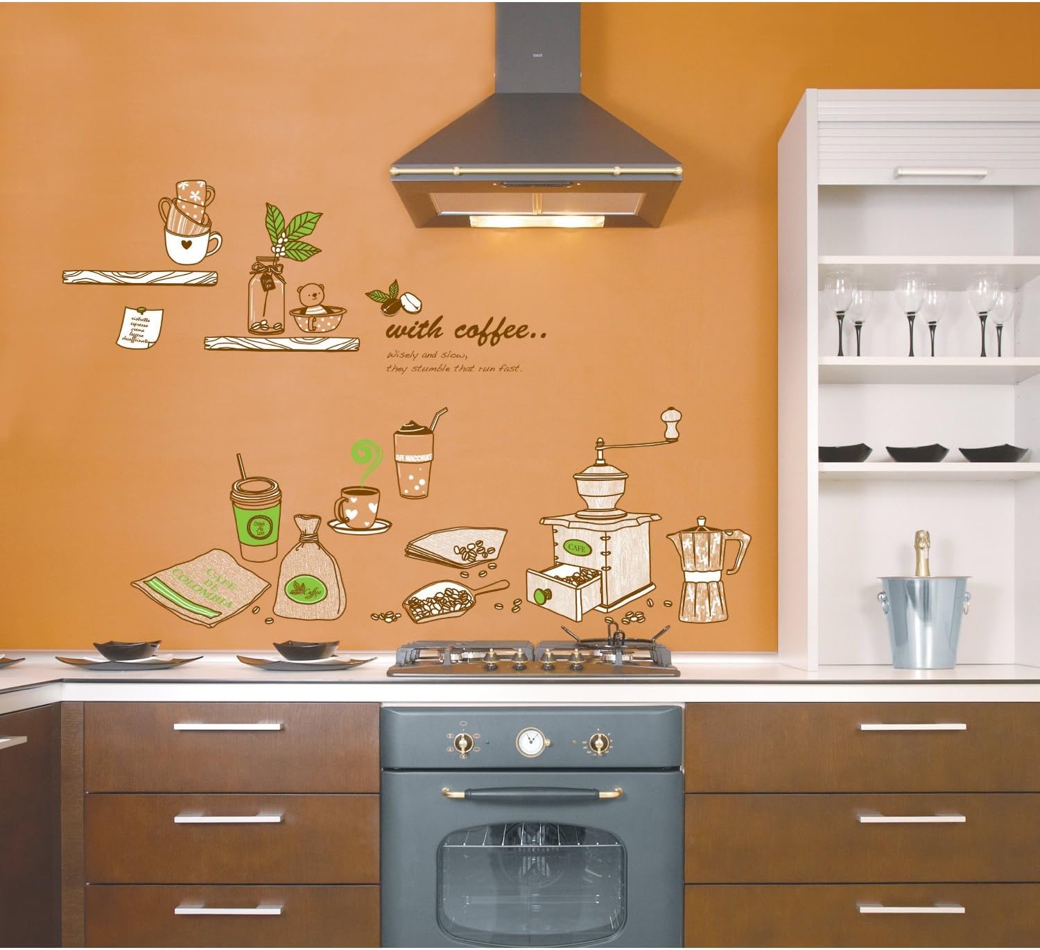 TipTop Wallstickers Cartoon Servise size 50x70cm ncs0018
