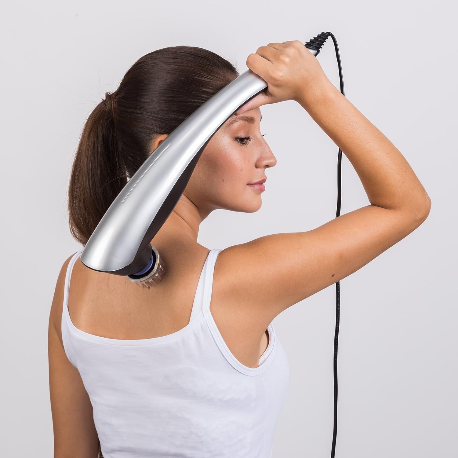 2018c Infrared Light Massager Rod – Non-Rechargeable Handheld Massager for Targeted Pain Relief and Relaxation ( Grey Color )