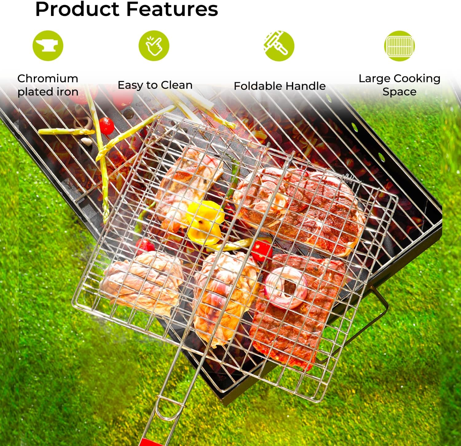 Bbq Stainless Steel Hand Grill (Small Size).