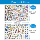 Butterfly Wall Sticker, Peel and Stick Wall Art Decal, Butterfly DIY Craft Decoration for Girl Kid Room Nursery Classroom Bedroom Bathroom Office Decor Aesthetic