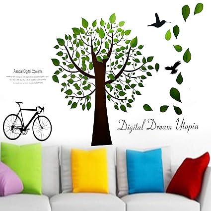 Tree with Bicycle Wall Sticker DM570026