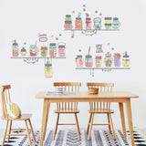Amazon Brand - Solimo Wall Sticker for Home (Kitchen Shelf Decor), Ideal Size on Wall: 160 x 110 cm