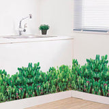 JAAMSO ROYALS Green Grass with White Flower Stickers for Walls of Home, Wall Sticker for Living Room, Wall Stickers for Home, Wall Painting Stickers, Living Room Wall Stickers size (50 CM X 70 CM) sk7152