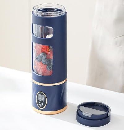 Hp-870 Freshly Squeezed Portable Juice Cup With Led Display Rechargeable Blender For Smoothies And Fruit Juices Anytime (Random Color)