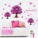 Albama - Wall Stickers / Wall Stickers / Room Stickers / Room Decoration / Living Room Decoration / Wall Stickers / Wall Stickers / Wall Decoration / Wall Wallpaper / Purple Tree Model Wall Stickers size 60x90 ay9228   Wall Decor Sticker