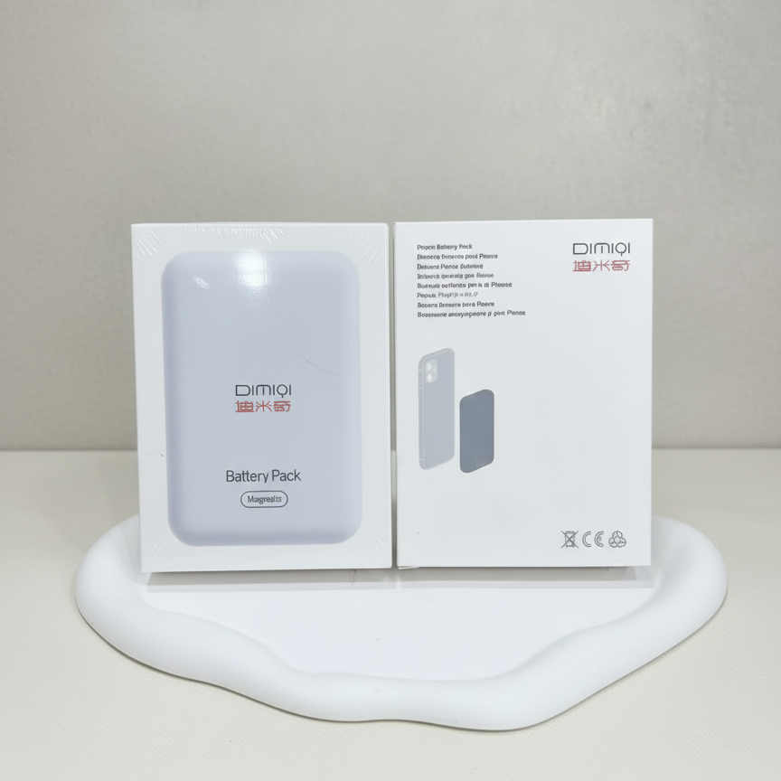 DIMIQI Magnetic Wireless Battery Pack – Ultra-Slim Portable Charger for MagSafe-Compatible Devices 5000 mah