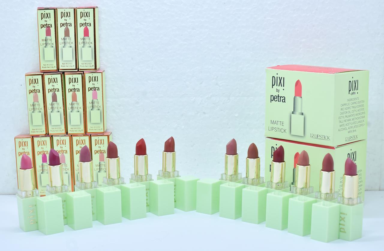 Pixi 12-Color Waterproof &amp; Long-Lasting Lipstick Set - Vibrant, Smudge-Proof Shades for All-Day Wear