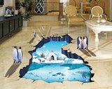 XL8303 SNOW N PINGUIN 3D wallsticker wall sticker stiker dinding